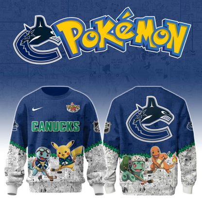 LIMITED EDITION - NEW CUSTOMIZED NHL19 VANCOUVER CANUCKS X POKÉMON T-SHIRT, SWEATSHIRT, HOODIE & ZIP HOODIE