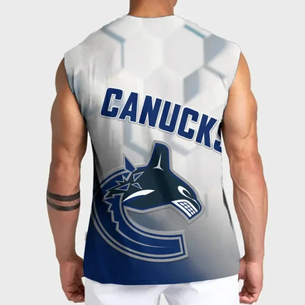 LIMITED EDITION - NEW CUSTOMIZED NHL19 VCC VANCOUVER CANUCKS TANK TOP & GYM SHIRT