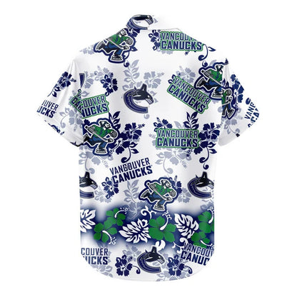 [SUPER SALE ] NEW CUSTOMIZED NHL19 VANCOUVER CANUCKS UNISEX HAWAIIAN SHIRT & SHORTS SET