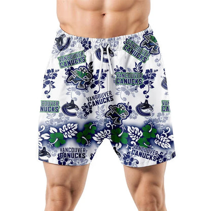[SUPER SALE ] NEW CUSTOMIZED NHL19 VANCOUVER CANUCKS UNISEX HAWAIIAN SHIRT & SHORTS SET