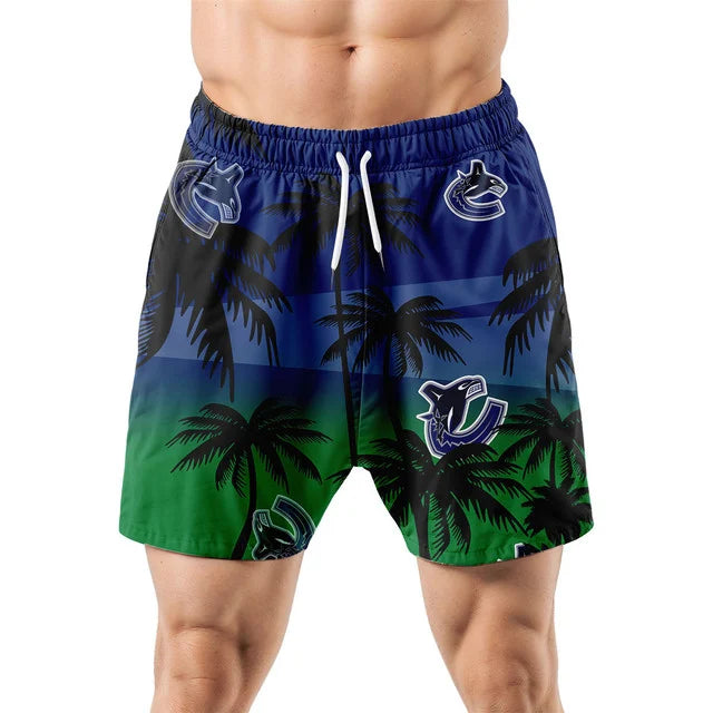 LIMITED EDITION - NEW CUSTOMIZED NHL19 VANCOUVER CANUCKS UNISEX HAWAIIAN SHIRT & SHORTS SET