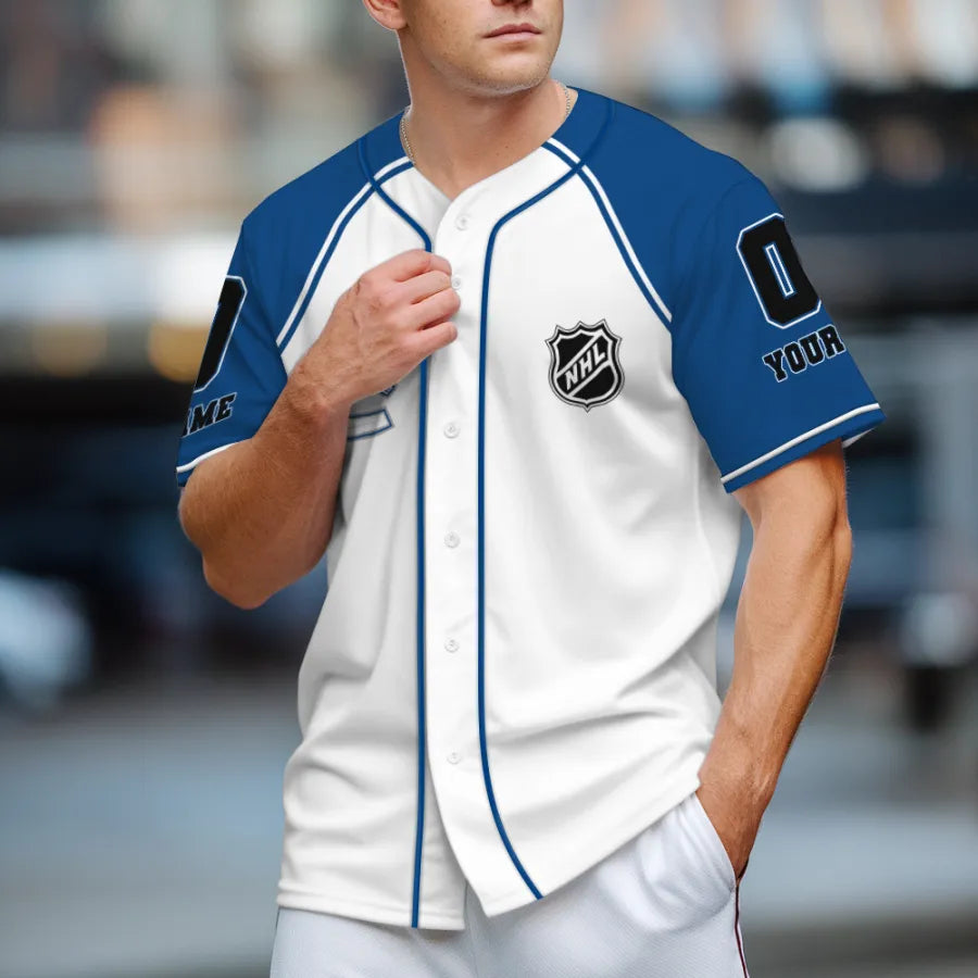 LIMITED EDITION - NEW CUSTOMIZED NHL19 VANCOUVER CANUCKS BASEBALL JERSEY