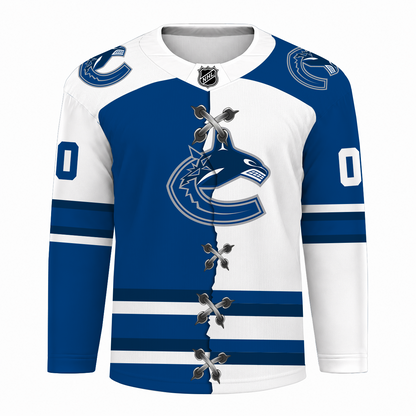 LIMITED EDITION - NEW CUSTOMIZED NHL19 VANCOUVER CANUCKS UNISEX HOCKEY JERSEY