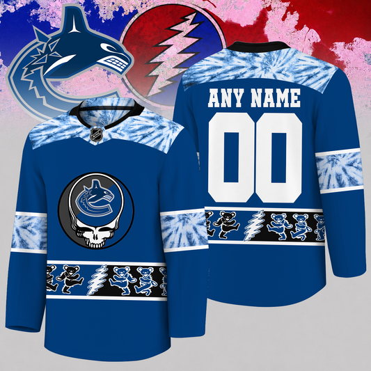 [SUPER SALE] NEW CUSTOMIZED NHL19 VANCOUVER CANUCKS UNISEX HOCKEY JERSEY