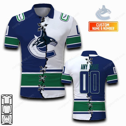 LIMITED EDITION - NEW CUSTOMIZED NHL19 VCC VANCOUVER CANUCKS UNISEX T-SHIRT, POLO, HOODIE & JACKETS