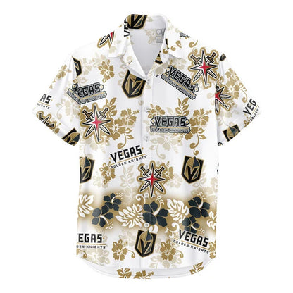 [SUPER SALE ] NEW CUSTOMIZED NHL04 VGK VEGAS GOLDEN KNIGHTS UNISEX HAWAIIAN SHIRT & SHORTS SET