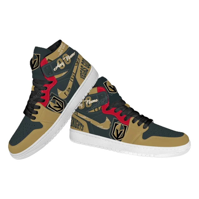 [SUPER SALE] NEW CUSTOMIZED NHL04 VG KNIGHTS AIR JORDAN SNEAKERS