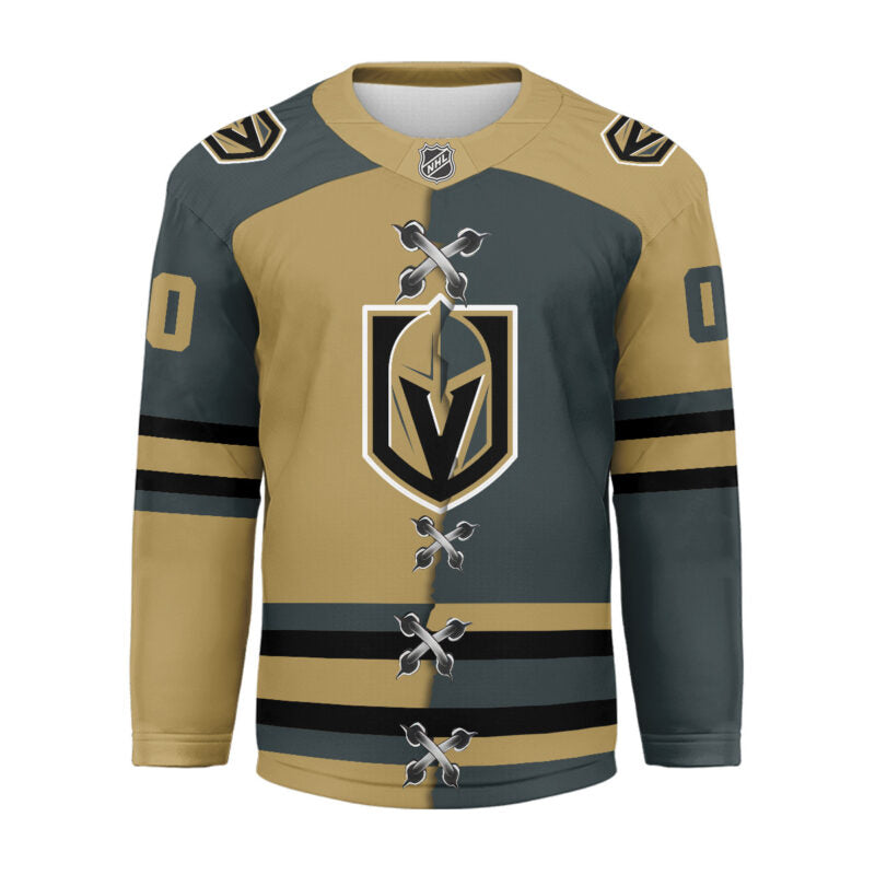 LIMITED EDITION - NEW CUSTOMIZED NHL04 VGK VEGAS GOLDEN KNIGHTS UNISEX HOCKEY JERSEY