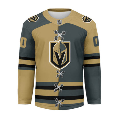 LIMITED EDITION - NEW CUSTOMIZED NHL04 VGK VEGAS GOLDEN KNIGHTS UNISEX HOCKEY JERSEY
