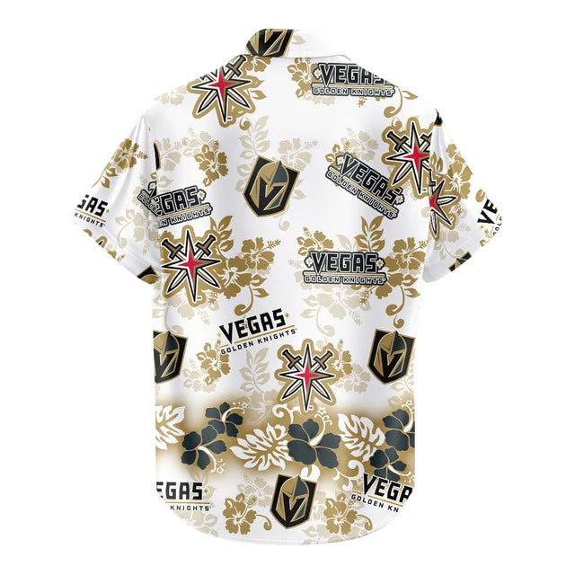 [SUPER SALE ] NEW CUSTOMIZED NHL04 VGK VEGAS GOLDEN KNIGHTS UNISEX HAWAIIAN SHIRT & SHORTS SET