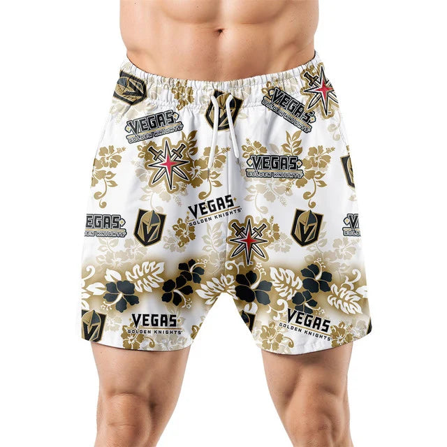 [SUPER SALE ] NEW CUSTOMIZED NHL04 VGK VEGAS GOLDEN KNIGHTS UNISEX HAWAIIAN SHIRT & SHORTS SET
