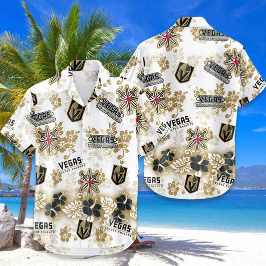 [SUPER SALE ] NEW CUSTOMIZED NHL04 VGK VEGAS GOLDEN KNIGHTS UNISEX HAWAIIAN SHIRT & SHORTS SET