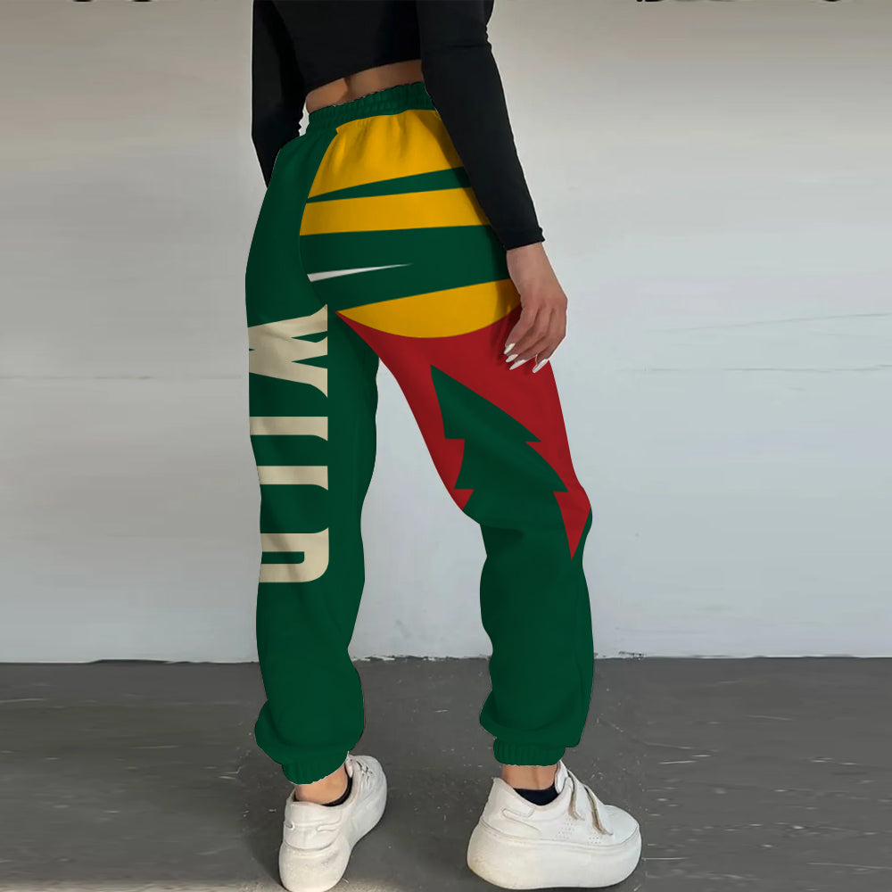 LIMITED EDITION - NEW CUSTOMIZED NHL13 MNW MINNESOTA WILD LONG PANTS