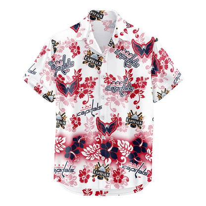 [SUPER SALE ] NEW CUSTOMIZED NHL10 WCP WASHINGTON CAPITALS UNISEX HAWAIIAN SHIRT & SHORTS SET