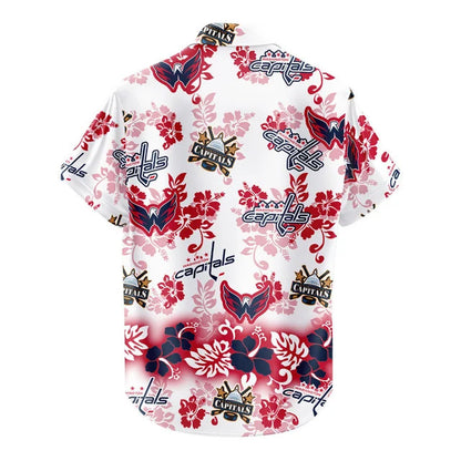 [SUPER SALE ] NEW CUSTOMIZED NHL10 WCP WASHINGTON CAPITALS UNISEX HAWAIIAN SHIRT & SHORTS SET