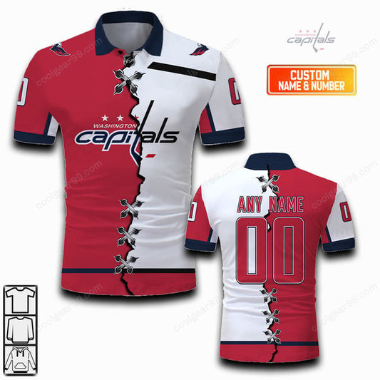 LIMITED EDITION - NEW CUSTOMIZED NHL10 WCP WASHINGTON CAPITALS UNISEX T-SHIRT, POLO, HOODIE & JACKETS