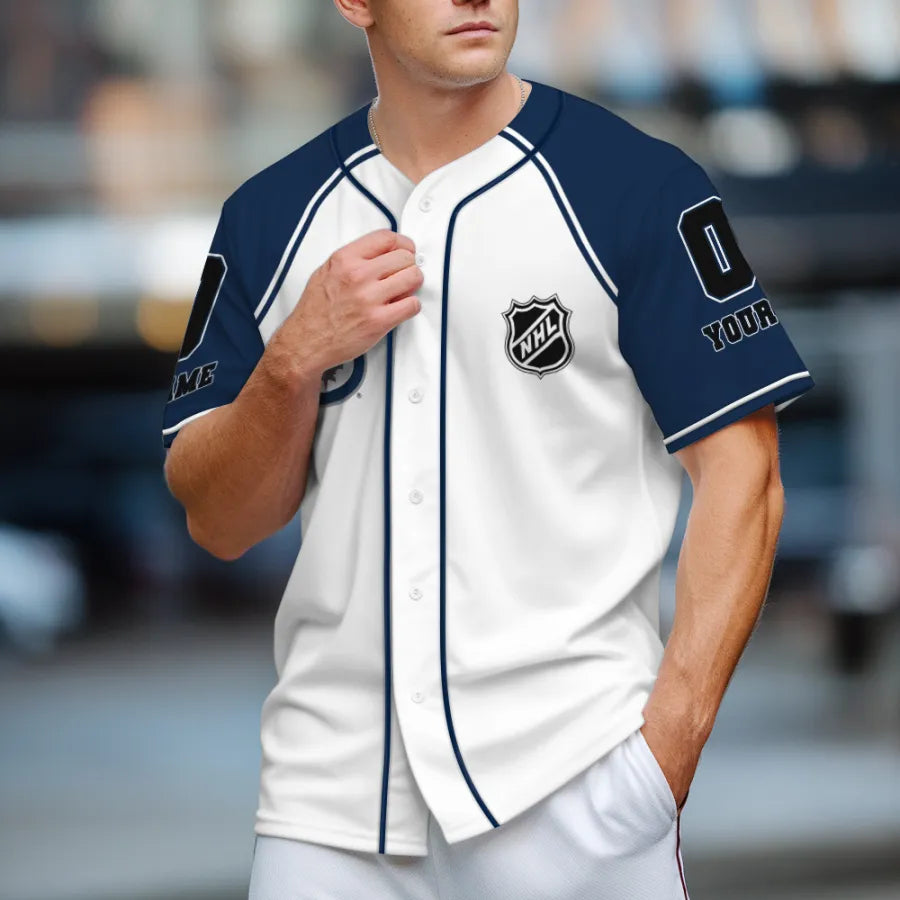LIMITED EDITION - NEW CUSTOMIZED NHL21 WPJ WINNIPEG JETS BASEBALL JERSEY