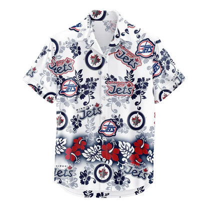 [SUPER SALE ] NEW CUSTOMIZED NHL21 WPJ WINNIPEG JETS UNISEX HAWAIIAN SHIRT & SHORTS SET