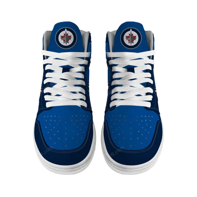 [SUPER SALE] NEW CUSTOMIZED NHL21 WN JETS AIR JORDAN SNEAKERS