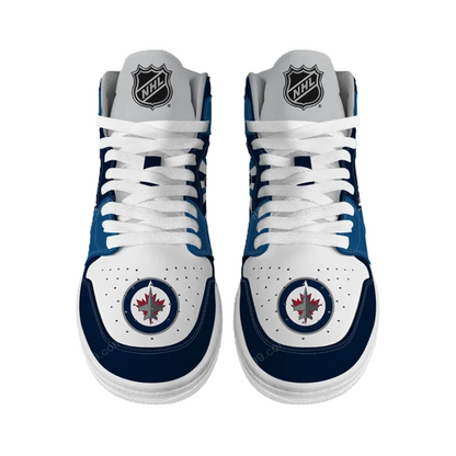 [SUPER SALE] NEW CUSTOMIZED NHL21 WN JETS AIR JORDAN SNEAKERS