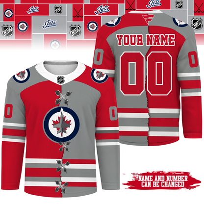 LIMITED EDITION - NEW CUSTOMIZED NHL21 WPJ WINNIPEG JETS UNISEX HOCKEY JERSEY
