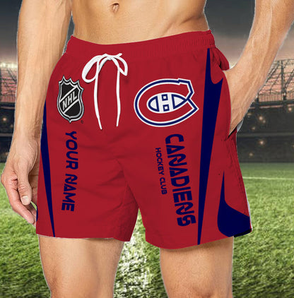 LIMITED EDITION - NEW CUSTOMIZED NHL11 MCD MONTREAL CANADIENS UNISEX SHORT PANTS
