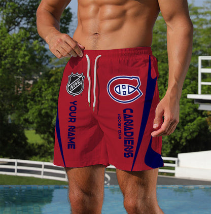 LIMITED EDITION - NEW CUSTOMIZED NHL11 MCD MONTREAL CANADIENS UNISEX SHORT PANTS