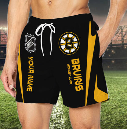 LIMITED EDITION - NEW CUSTOMIZED NHL02 BTB BOSTON BRUINS UNISEX SHORT PANTS