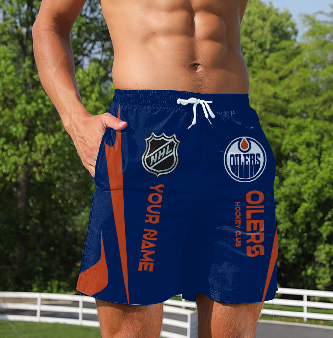 LIMITED EDITION - NEW CUSTOMIZED NHL03 EMO EDMONTON OILERS UNISEX SHORT PANTS