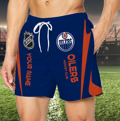 LIMITED EDITION - NEW CUSTOMIZED NHL03 EMO EDMONTON OILERS UNISEX SHORT PANTS