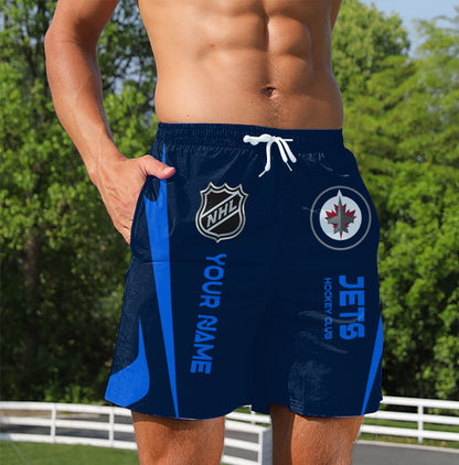 LIMITED EDITION - NEW CUSTOMIZED NHL21 WPJ WINNIPEG JETS UNISEX SHORT PANTS