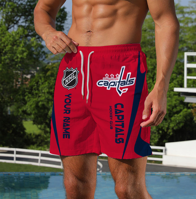 LIMITED EDITION - NEW CUSTOMIZED NHL10 WCP WASHINGTON CAPITALS UNISEX SHORT PANTS