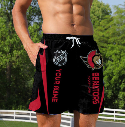LIMITED EDITION - NEW CUSTOMIZED NHL29 OSN OTTAWA SENATORS UNISEX SHORT PANTS