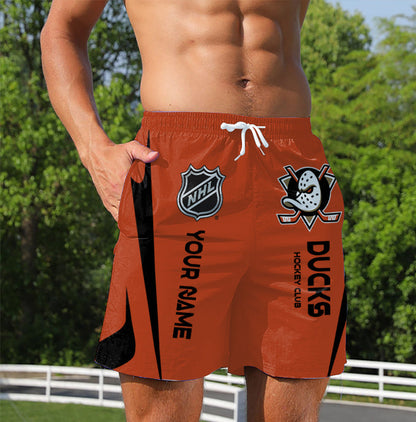 LIMITED EDITION - NEW CUSTOMIZED NHL09 AHD ANAHEIM DUCKS UNISEX SHORT PANTS